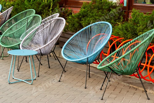 Preview: Armchairs And Furniture For Restaurants And Cafes On The Street