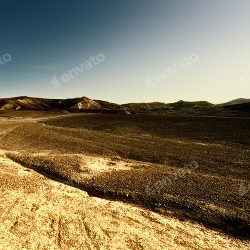 Preview: Desert On The West Bank Of The Jordan River, Vintage Style Toned Picture