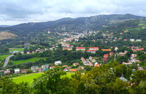 Preview: Top View On Banska Stiavnica Town (Slovakia) From Banskostiavnicka Kalvaria Hill.