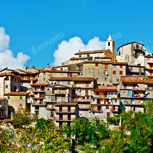 Preview: Many Satellite Dishes In The Medieval Italian City