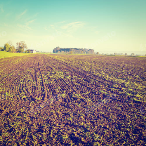 Preview: Swiss Village Surrounded By Forests And Plowed Fields, Instagram Effect