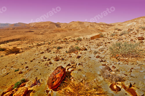 Preview: Rocky Hills Of The Negev Desert In Israel At Sunset