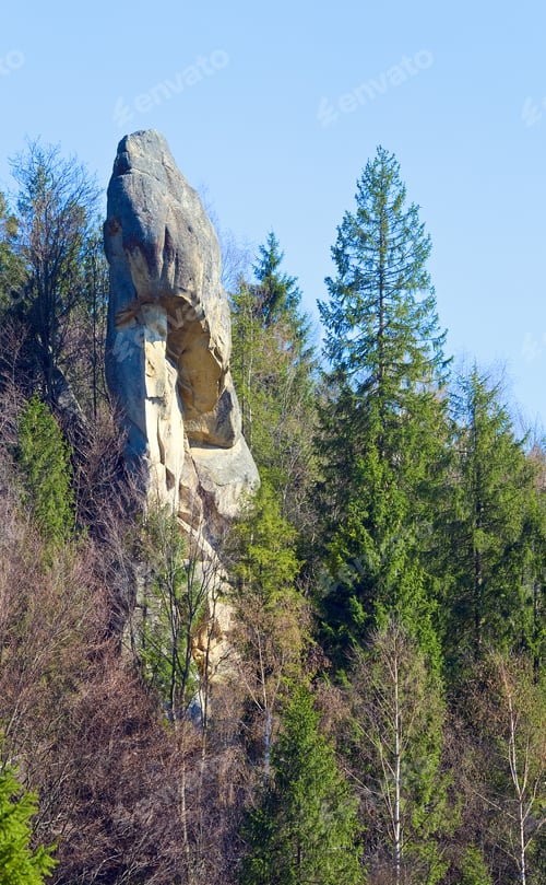 Preview: Urych Rocks View- On Place Of Tustanj Historic Fortress In Carpathian Mountains (Lviv Region