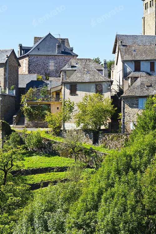 Preview: Black Tiles Of Roof In The French Town