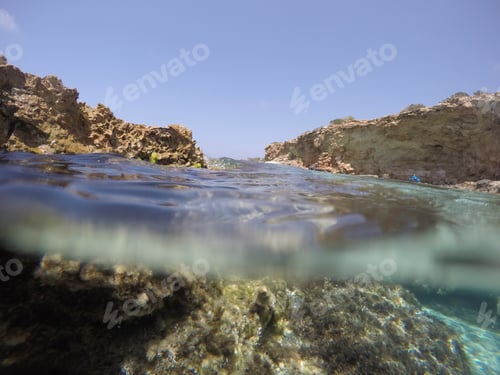 Preview: Underwater Mediterranean Sea Ibiza Balearic Islands Spain Comte Beach
