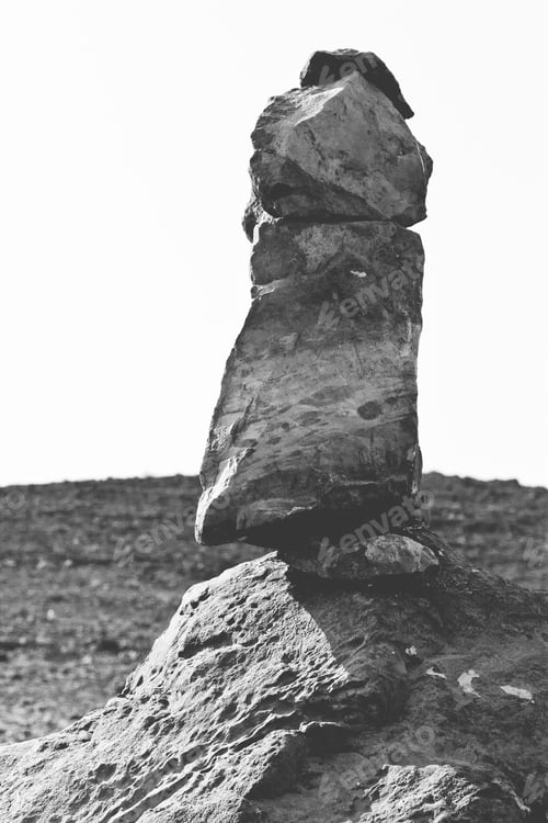 Preview: Home-Made Dolmen Located In Negev Desert In Israel. Breathtaking Landscape And Nature Of The Middle