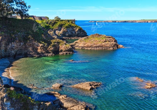 Preview: Ribadeo Estuary Summer Coast Landscape (Lugo, Spain).