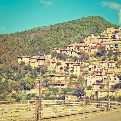 Preview: View Of The Medieval City In Lazio, Italy,