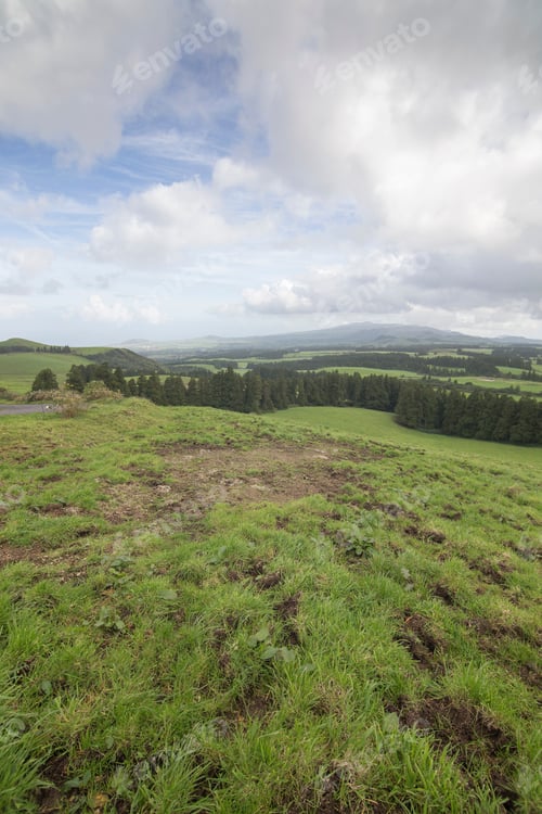 Preview: Landscape In Sao Bras Lake Ribeira Grande Sao Miguel Island Azores Archipielago Portugal