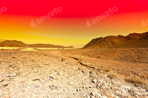 Preview: Raging Colors Of The Rocky Hills Of The Negev Desert In Israel. Breathtaking Landscape And Nature
