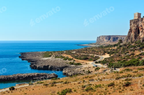 Preview: Azure Tyrrhenian Sea Picturesque Bay, Torre Isolidda And Spiaggia Di Isolidda Beach View, Macari