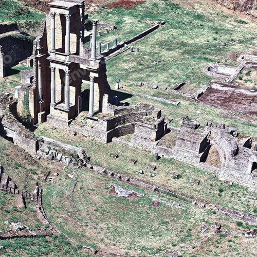 Preview: Antique Roman Theater In Volterra, Tuscany, Italy, Vintage Style Toned Picture