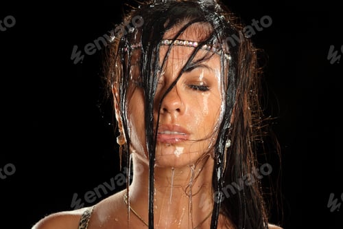 Preview: Beautiful Girl With A Splashes Of Water