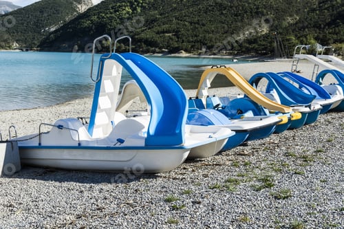 Preview: Water Sports Equipment On The Lake Castillon In France.