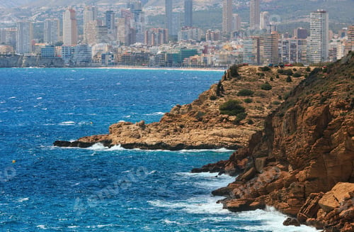 Preview: Benidorm City Coast Summer View (Costa Blanca, Alicante, Spain).