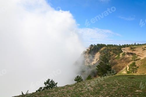 Preview: Cloudy Aj-Petri Mountain Top View (Crimea, Ukraine)