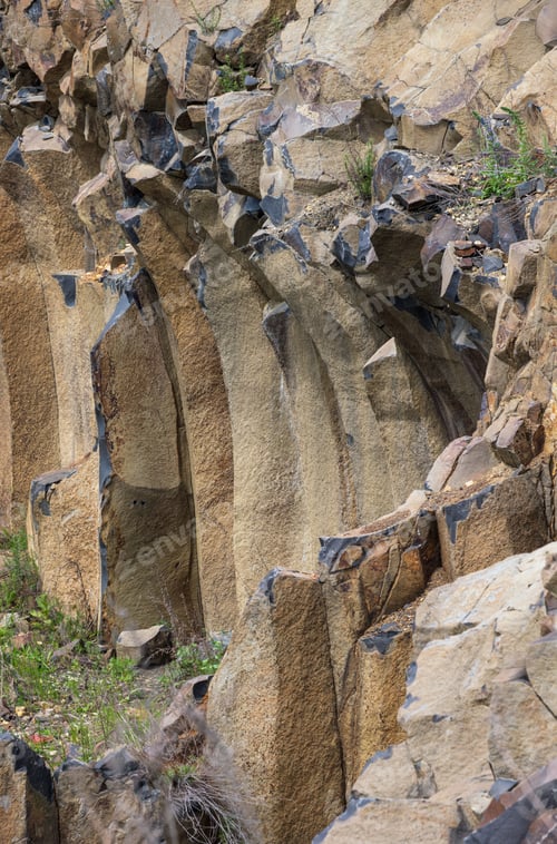 Preview: Summer Basalt Pillars Geological Reserve And Basalt Guarry Near Basaltove Lake, Kostopil District