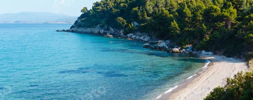 Preview: Wonderful Sandy Beach At Aegean Sea On Sithonia, Halkidiki, Greece.