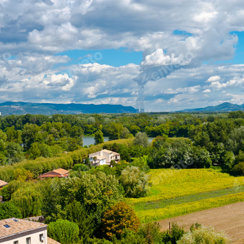 Preview: Valley Of The Rhone River Near The Town Of Viviers, France