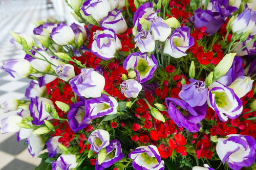 Preview: Big Multicolor (White - Pink - Red) Wonderful Summer Flowers Bouquet