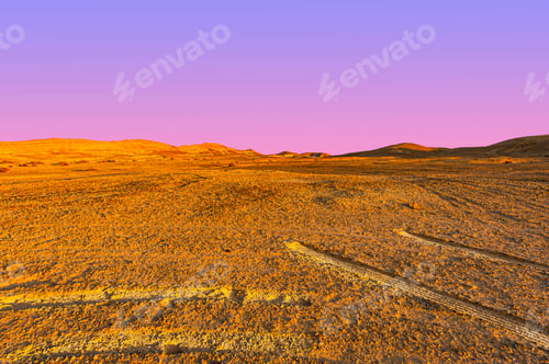 Preview: Breathtaking Landscape Of The Rock Formations In The Israel Desert. Lifeless And Desolate Scene As