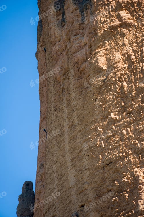 Preview: Landscape Of The Mallos De Riglos Famous Geological Formations With The Town Of Riglos, In The