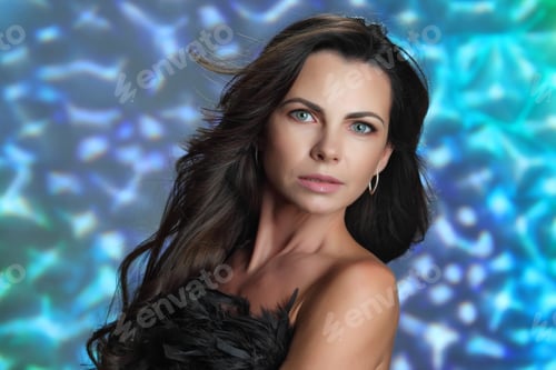 Preview: Beautiful Sexy Girl On Studio Equipment . Long Beautiful Hair. Vivid Emotions