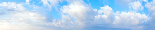 Preview: White Fluffy Clouds In The Blue Azure Sky. Summer Good Weather Background.
