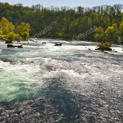 Preview: Waterfall Of The Rhine On A Sunny Day