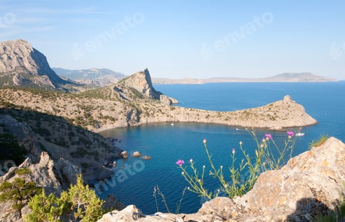 Preview: Coastline Of "Novyj Svit" Reserve (Crimea, Ukraine, "Capchik Cape" On Background)