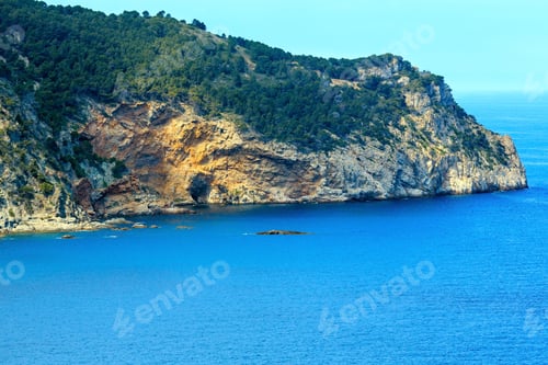 Preview: Summer Sea Rocky Coast View. Costa Brava, Catalonia, Spain.