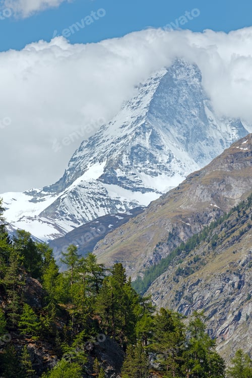 Preview: Summer Matterhorn Mountain View (Alps, Switzerland, Zermatt)