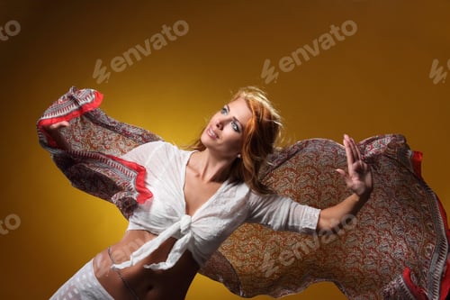 Preview: Portrait Of Young Dancing Girl With Smart Fair Hair