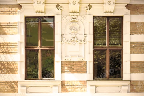 Preview: Classic Facade Of A Residential Building In The Austrian Capital Vienna. Vintage Style