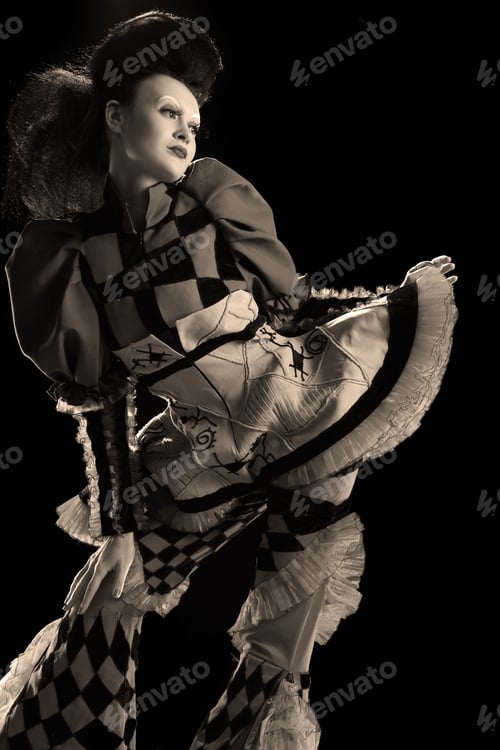 Preview: Model Photography Girls In Costumes Harlequin