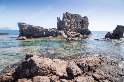 Preview: Volcanic Landscape Coast In Cabo De Gata Natural Park Almeria Andalusia Spain