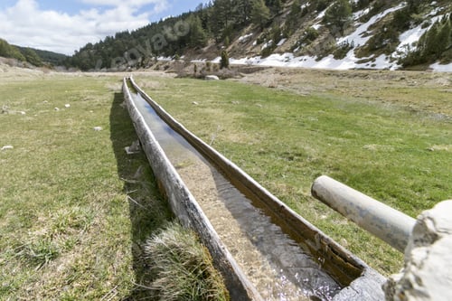 Preview: Landscape In Fortanete Gudar Mountains Teruel Aragon Spain Frozen Trough