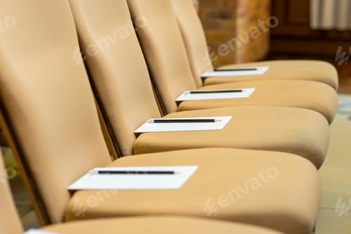 Preview: Chairs With Notebooks And Pencils