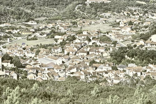 Preview: Aerial View Of The Small Modern Town In Portugal, Stylized Photo