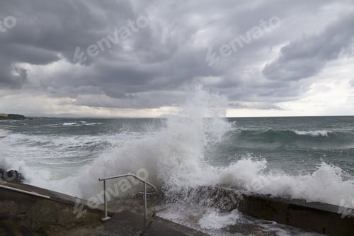 Preview: Basque Coast In Biarritz France Strong Waves