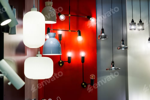Preview: Fashionable Geometric Chandeliers On The Show Wall