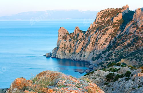 Preview: Daybreak Above Summer Rocky Coastline ("Novyj Svit" Reserve, "Rhinoceros" Cape, Crimea, Ukraine).
