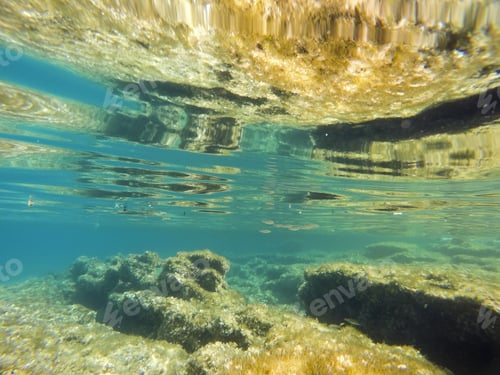 Preview: Snorkeling In Majorca Island West Coast Balearic Islands Spain Underwater Image In Molto Beach
