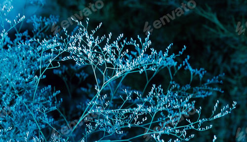 Preview: Illuminated In Green Trees In The Night Park