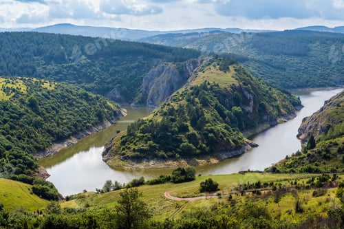 Preview: Beautiful Summer Top View Of The Uvac River Canyon Meanders, Serbia.