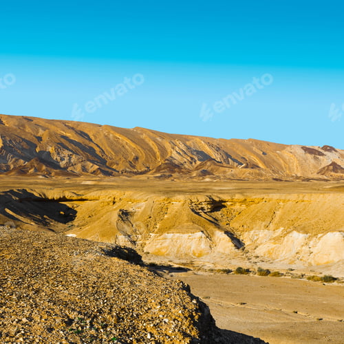 Preview: Rocky Hills Of The Negev Desert In Israel. Breathtaking Landscape Of The Rock Formations In The