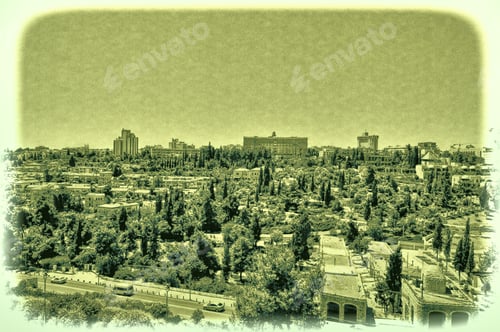 Preview: View From Top Of Ancient Walls Surrounding Old City In Jerusalem. View On The Landmarks Of