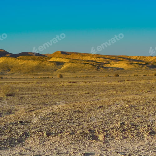 Preview: Loneliness And Emptiness Of The Rocky Hills Of The Negev Desert In Israel. Breathtaking Landscape