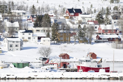 Preview: Winter Landscape Of The Norwegain Sea Near Tromso North Of Norway