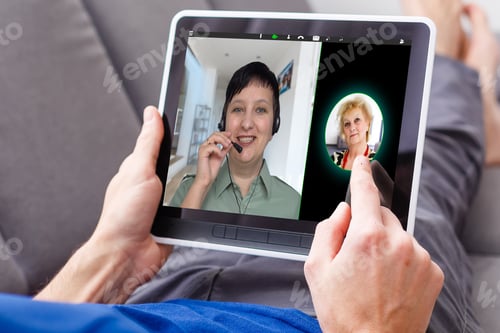 Preview: Group Friends Video Chat Connection Concept